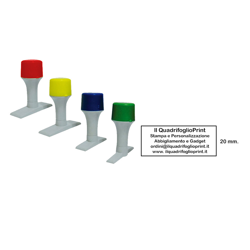 Timbro Manuale mm. 20 da 4 a 5 righe - Quadrifoglio Print